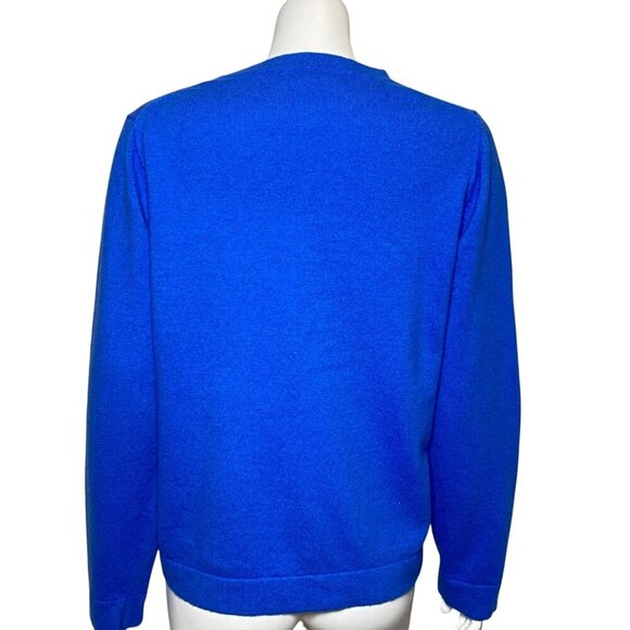 J Crew Mercantile Sweater Womens Size XL Wool Blend Blue Long Sleeve Crew Neck - Picture 3 of 8